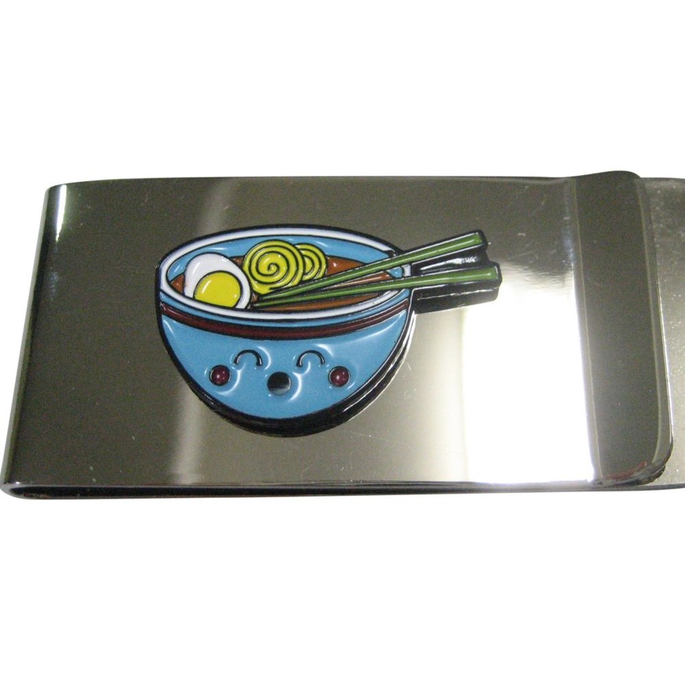 Colorful Happy Ramen Noodle Bowl Money Clip